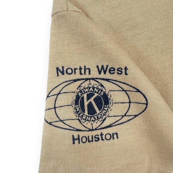 Single Stitch Made in USA Vintage Beige "Ponderosa YMCA" T-Shirt sz M - Picture 4 of 6